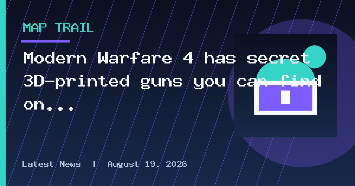 Modern Warfare 4 has secret 3D-printed guns you can find on one map