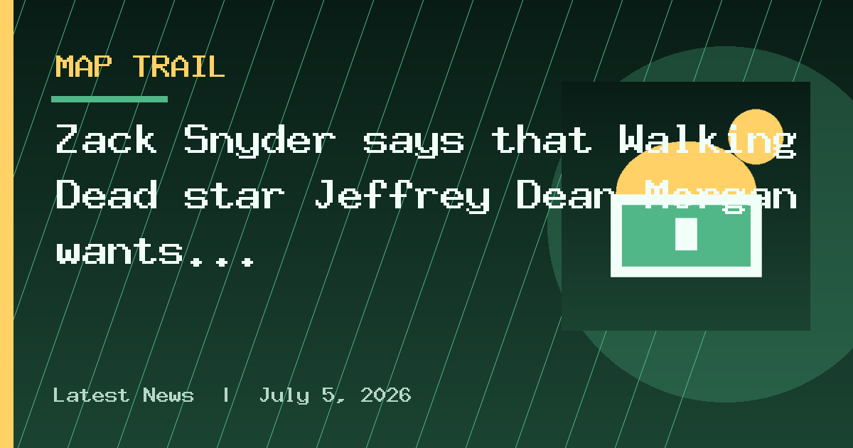 Zack Snyder says that Walking Dead star Jeffrey Dean Morgan wants to play Snake